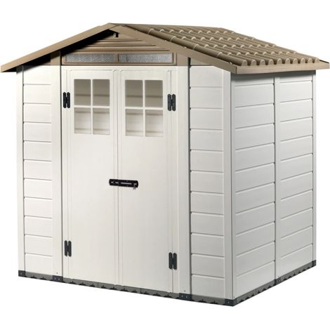 casetta da giardino in pvc "tuscany evo 200" l.220 x p.181 x h.216 (1/10)