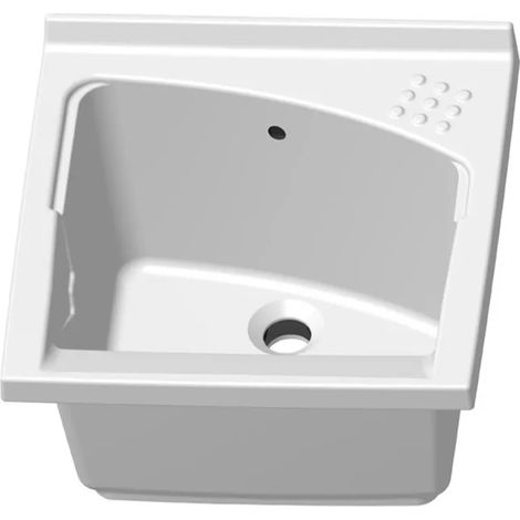 Lavatoio in ceramica 61x61 cm ad incasso per mobile modello Revine