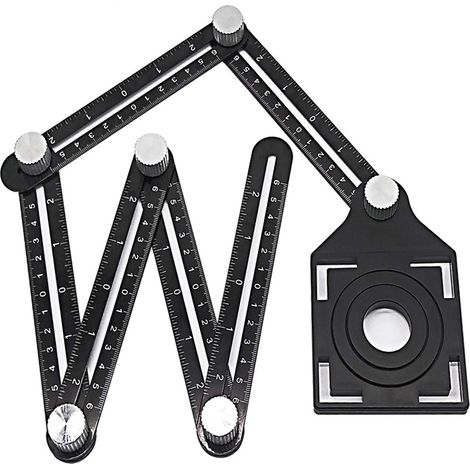 Mehrwinkel-Messlineal, multifunktionales poröses Lineal-Winkelmesser-Werkzeug