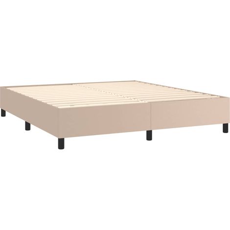 Somier de láminas sobre patas estructura de cama 180x200 cm sintético marrón claro TDL0207290 (1/5)