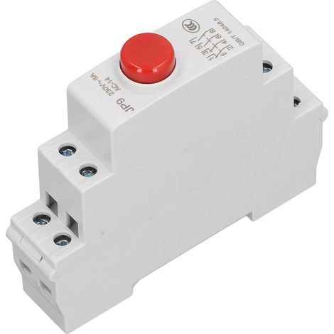 Bouton Poussoir sur Rail Din JP9 IP20 6A AC230V 2NO 2NC Rouge pour Commande de Circuit (1/5)