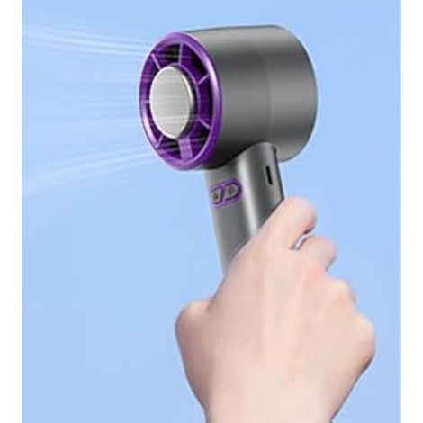 Ventilateur Turbo USB Portable 5 Vitesses avec Fonction Rafraîchissement Glacé - Mini Ventilateur de Poche Haute Vitesse