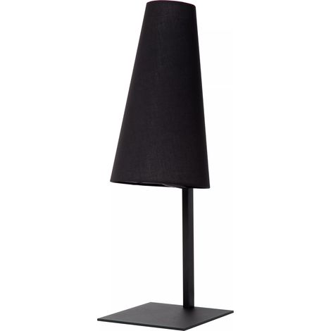 Lampada da tavolo nera con paralume 56 cm E27 Lucide (1/5)