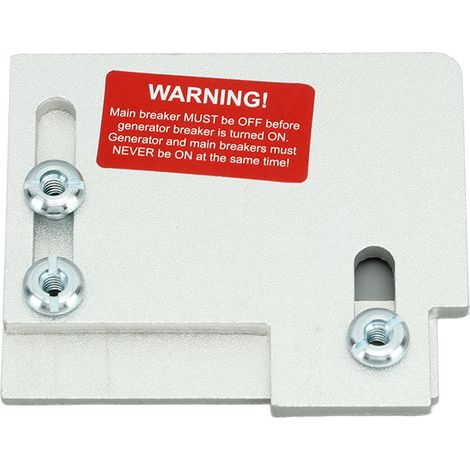 Generator-Verriegelungssatz, Verriegelungsplatte aus Aluminiumlegierung für die horizontalen Hauptpaneele der Cutler Hammer CH 150/200-Serie. (1/5)