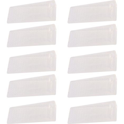 Lot de 10 cales de porte empilables en caoutchouc souple TPR transparent, sans perçage