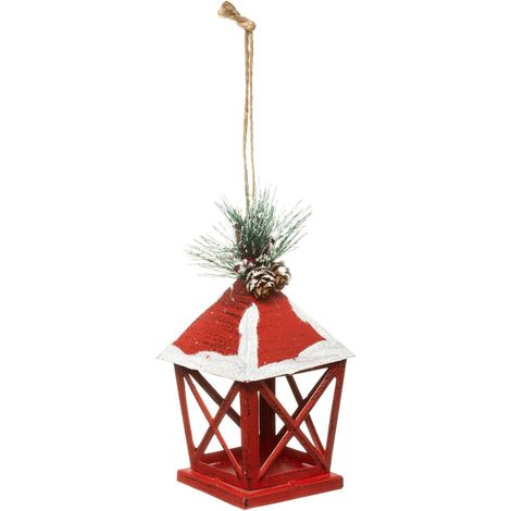 Roter Laternenzweig Weihnachtsbaum im Metallkäfig - Feeric lights & christmas