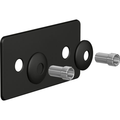 Cache de finition ROBIFIX entraxe 150mm Mâle 3/4" - Mâle 1/2" noir mat - Watts