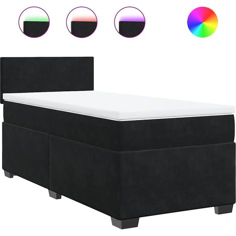 Maison Exclusive - Boxspringbett mit Matratze Schwarz Samt