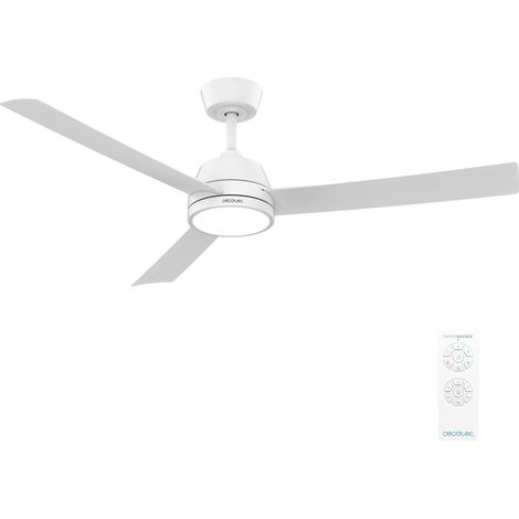 Ventilateur de Plafond avec Lumière EnergySilence Aero 452 QuickSnap White. 30W, Moteur DC, Diamètre 52" (132cm), 3 Pales, 3 Tons LED, Télécommande, Minuterie, Montage Rapide en un Clic (1/5)