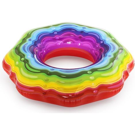 Flotador de natación con cinta arcoíris de 115 cm Bestway 36163 (1/5)