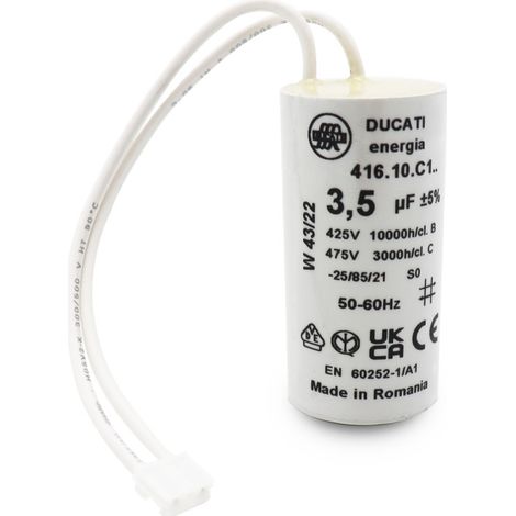 Store Menuiserie – Condensateur 3,5 µF à connecteurs pour moteur volet roulant Bubendorff – Tension 450V – Installation rapide – Compatible avec moteurs Bubendorff (1/4)