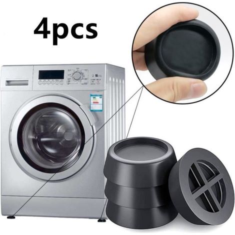 Tampons À Pied - Anti Vibration - 4pcs - Plastique - 6.5x2 cm - Noir (1/4)