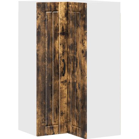 Maison Exclusive - Mobile angolare per parete LUCCA Rovere Fumo 57 x 57 x 100 cm