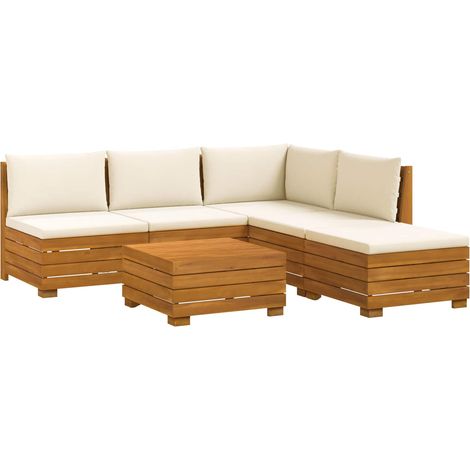 Maison Exclusive - Outdoor-Sofagarnitur mit Kissen 6 Stück Braun