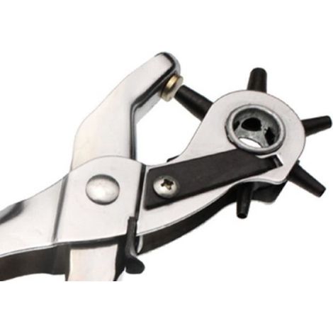 Outil De Perforation - Pince A Cuir - Acier Au Carbone - 23 Cm - Têtes Interchangeables 2 À 4 5 Mm - 1 Piece (1/4)