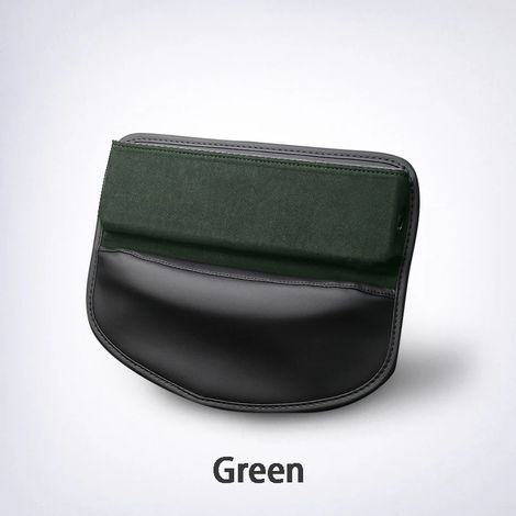 Boîte de rangement portable universelle en daim vert pour combler l'espace entre les sièges de voiture et les consoles latérales. Accessoires intérieurs de voiture. (1/5)