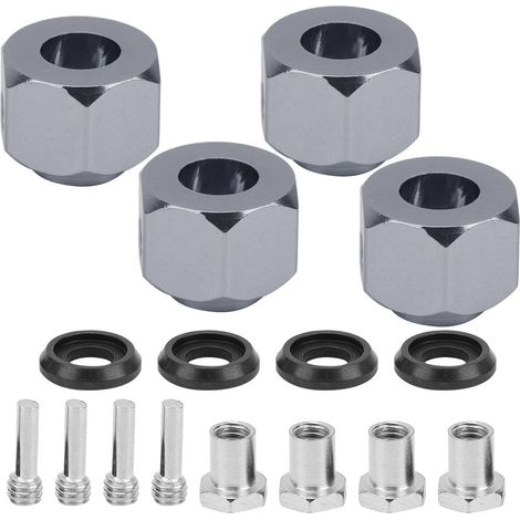 Connecteur d'élargissement de moyeu de roue hexagonal 9 mm en alliage d'aluminium pour TRAXXAS TRX4 TRX6 1/10 RC, couleur carbonate (1/5)