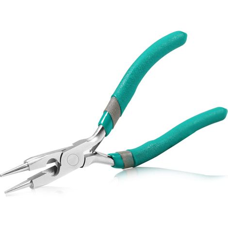 Pince à bec rond de 15,2 cm avec cutter Pince multi-usage pour la fabrication de bijoux - Petite pince à boucler Outils de réparation de précision pour la fabrication de bijoux (1/5)