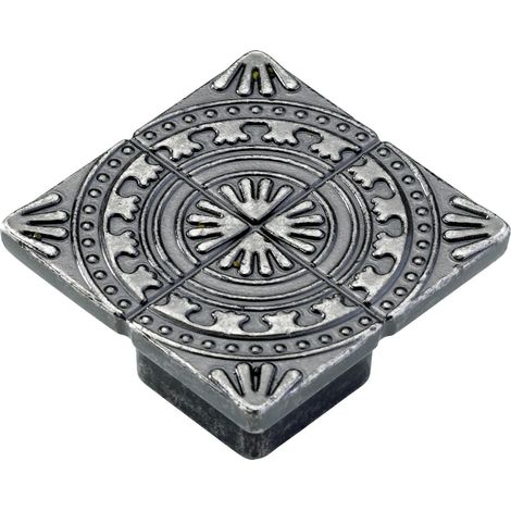 Hettich Möbelknopf Zinkdruckguss brüniert 38,0 x 38,0 mm - 1 Stück Möbelbeschläge