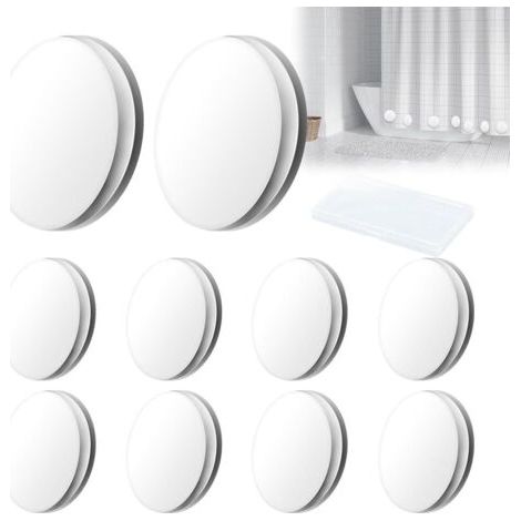 10 Paires Poids de Rideau de Douche, Poids de Rideau magnétiques Ronds, Poids Magnétiques pour Rideaux, Aimants de Rideau de Douche pour Rideaux, Nappes, Rideaux de Douche (1/5)