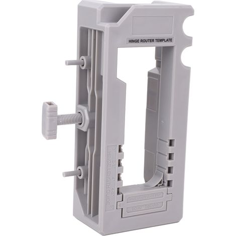 Gabarit de positionnement des trous de charnières de porte pour défonceuse, gabarit d'installation de charnières réglable pour longueurs de 3 à 5 pouces et épaisseurs de 1/4 ou 5/8 pouce (1/5)