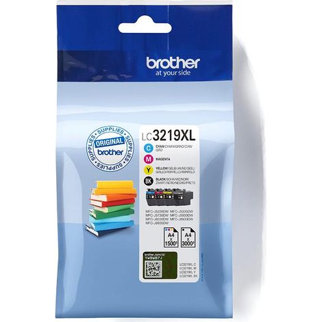 Brother LC3219XLVALBP Tonerkartusche 4 Stück(e) Original Schwarz, Cyan, Magenta, Gelb