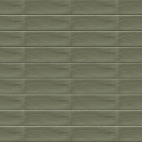 Carrelage effet Zellige Vert 14,6x4,8x0,8 cm Mat Bravio - Sol et mur intérieur (vendu par carton de 0,42 m²) - RO'MA CARRELAGE