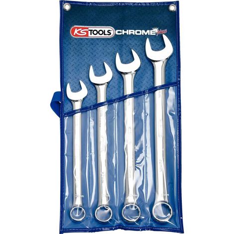KS Tools CHROMEplus Ringmaulschlüssel-Satz, abgewinkelt, 4-tlg (1/2)