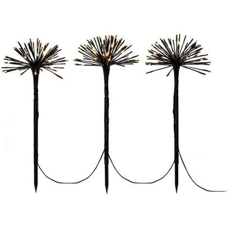[GEBRAUCHT] B-Ware Konstsmide Led Dekoleuchte Pusteblume Lichterkette Erdspieß Schwarz Ip44 3er Set