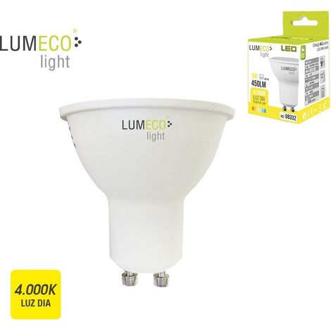 Bombilla LED EDM Dicroica GU10 5W 450lm 4000K Luz Día Ø5x5,5cm