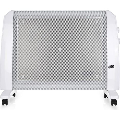 Orbegozo radiador de mica RM 1510, termostato regulable, 2 potencias de calor, sin fluido, piloto luminoso, ruedas incluidas, 1500 W