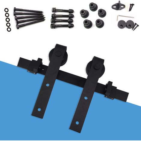 Randaco Kit per porte scorrevoli Sistema di montaggio per porte scorrevoli con binario Set completo 200cm (1/5)