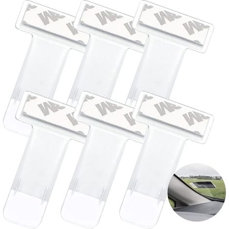 6Pcs Clear Car Ticket Holders for Parking Tickets, Parking Permit Holder, Windscreen, Parking Ticket Stickers (1/5)