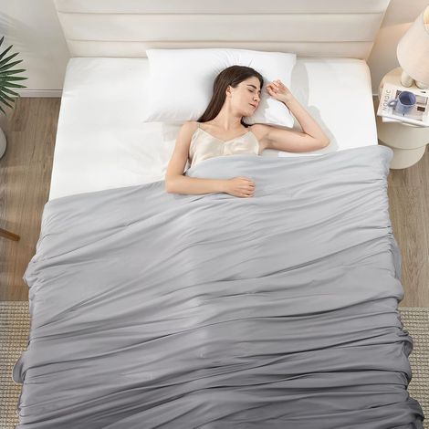 Couette Rafraichissante, Arc-Chill 3.0 Japonaise Couverture Fraicheur Couette Ete Legere et Fine Anti-Transpiration Édredon sans Housse Lavable pour Canapé Lit, 200 x 220cm, Gris Dégradé (1/5)