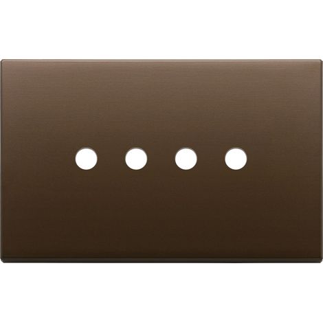 VIMAR - 22684.RN.4.12 Placca 4Mx4 Tondo bronzo scuro spazz.