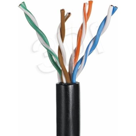 Cable seco para exteriores Q-LANTEC UTP 4PR cat.5e PVC 305m (1/2)