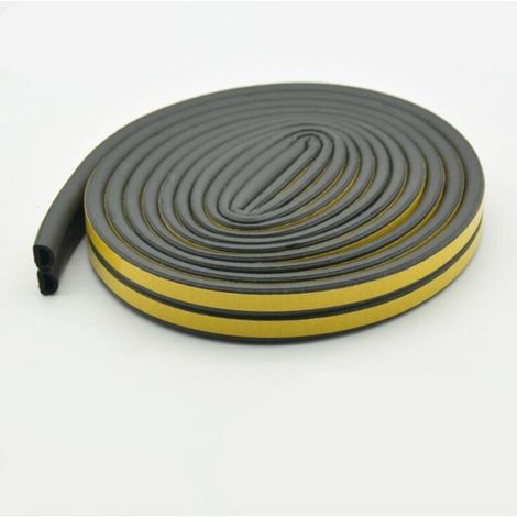 Bande d'étanchéité de fenêtre de porte Coupe-froid de fenêtre Isolation acoustique coupe-vent et thermique Cadre de porte en verre de sécurité en alliage d'aluminium Bande antichoc auto-adhé (1/5)