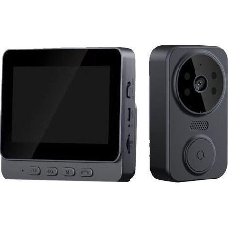Sonnette sans fil extérieure étanche 1080P Sonnette sans fil avec caméra 4.3 Écran IPS Interphone vidéo sans fil IP65 étanche (1/4)