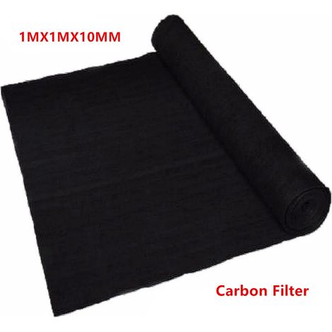 Filtre HEPA à charbon actif noir pour climatiseur domestique (10 mm) - Accessoires pour purificateurs d'air - Tissu filtrant (1/4)