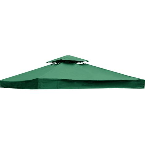 420D Toile de Rechange pour pavillon tonnelle Tente 3 x 3 m Vert foncé (1/3)