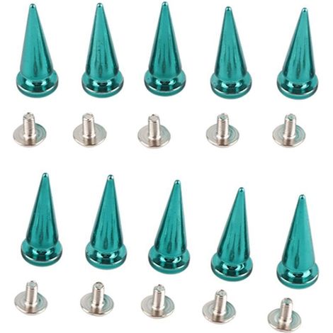 10 pièces Rivets en Cuivre 26mm avec Vis pour Sacs et Chaussures en Cuir DIY (Bleu) (1/5)