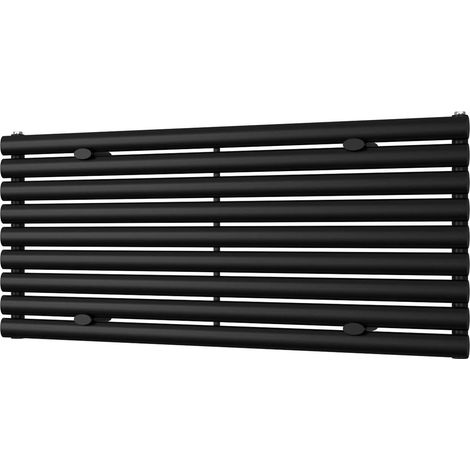 Omeara Axis - Black Horizontal Radiator H522mm x W1200mm Single Panel (1/3)