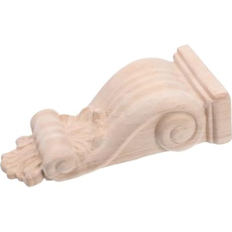 Corbeau en Bois Sculpté Rustique, Console Décorative Khaki (1/5)