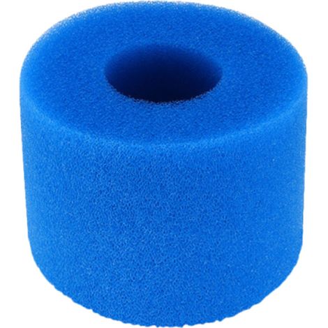 Filtre de piscine, compatible avec les filtres de piscine Intex Type S1, cartouche filtrante en mousse réutilisable et lavable, éponge de nettoyage, bleu, 10,8 x 7,3 cm (1/5)