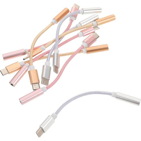 9pièces Câble Audio USB-c vers Jack Adaptateur Casque pour Appareils USB-c Compatible avec Smartphones Tablettes et Ordinateurs Portables (1/5)