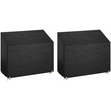 Abdeckungen für Gartenbank 2 Stk. 8 Ösen 160x70x70/88 cm