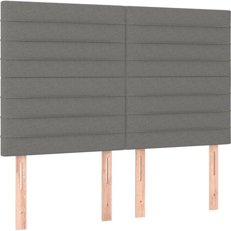 Maison Exclusive - Cabecero de cama gris oscuro 144x5x118/128 cm (1/5)