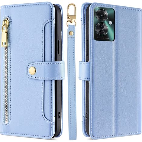 Klapphülle für Oppo Reno 11F 5G, mit Reißverschlussfach, Blau (1/5)