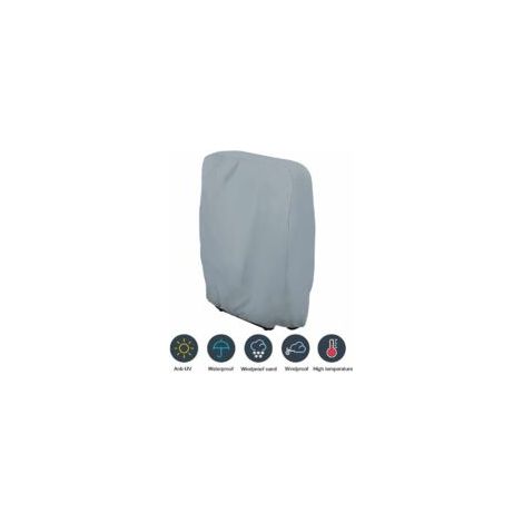 Funda para muebles de jardín, funda para silla plegable, funda protectora para tumbona, funda impermeable y resistente a los rayos UV para muebles de jardín, protección contra daños, 71 x 110 cm (gris
