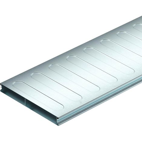 OBO Bettermann Goulotte de sol, 2 parties, 2 compartiments 2000x250x28 Acier galvanisé sendzimir, 7400265
